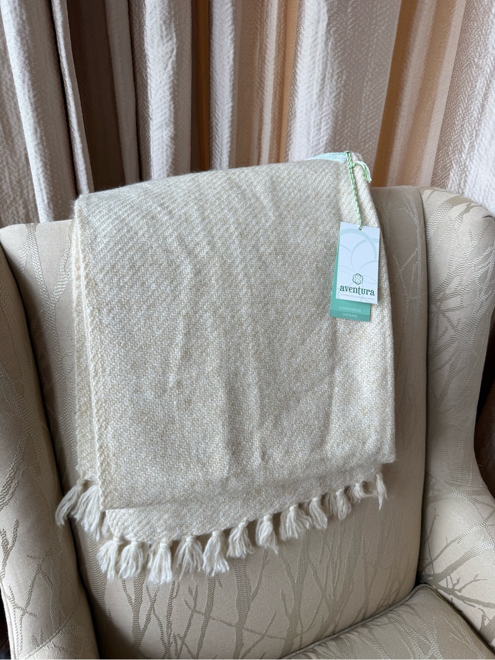 Aventura Cream Fringe Scarf